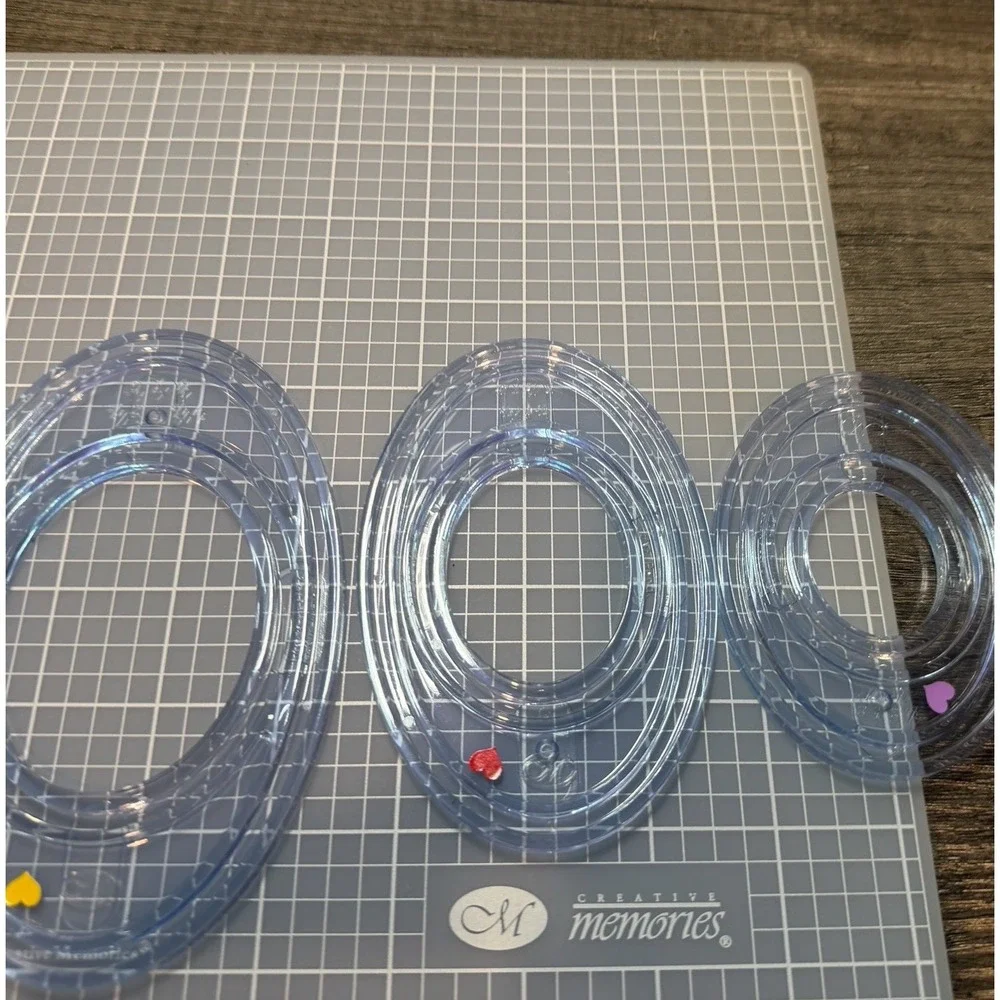 Creative Memories Custom Cutting‎ System Lot Blades Mat Templates Circles Ovals